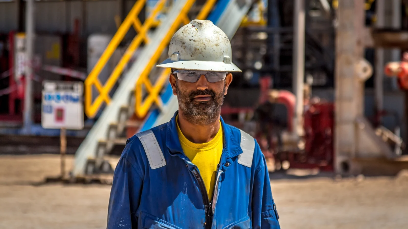 Energy worker at an industrial plant